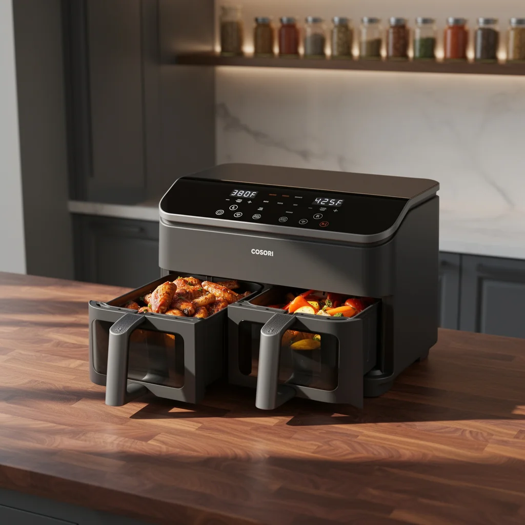 COSORI Dual Air Fryer 9Qt — Ninja Air Fryer 10QT DoubleStack XL vs COSORI Dual Air Fryer 9Qt - detailed comparison showing key differences and features